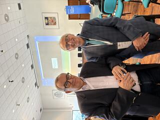 Prof Mike Osborne with former ambassador Ivan Grdesic